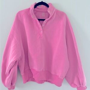 Pink wide sleeve sweatshirt